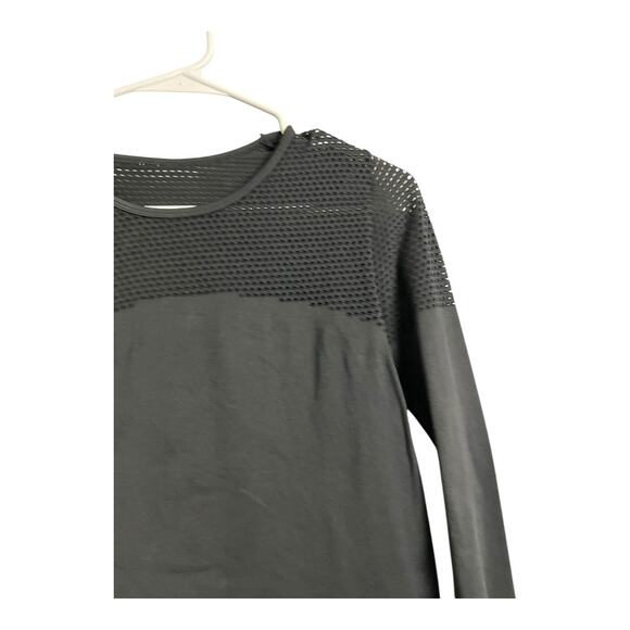 Fabletics Black Musetta Athletic Shirt Mesh Workout Gym Athleisure Mesh Sheer - Picture 3 of 8